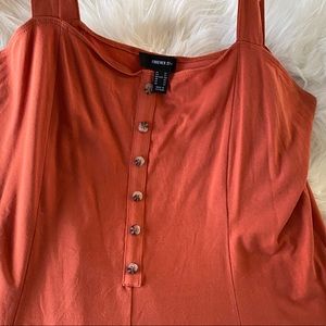 Red - Orange Forever 21+ Romper
